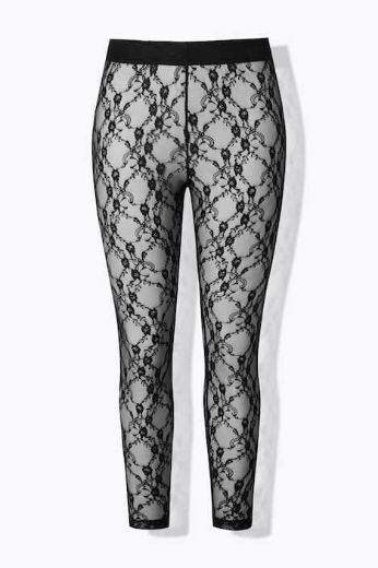 Plus size veliki brojevi Tajice od prozirne čipke za punije