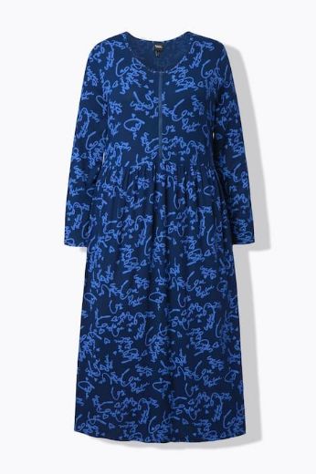 Plus size veliki brojevi Haljina maxi dugih rukava za punije