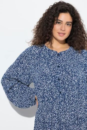 Plus size veliki brojevi Haljina midi dugih rukava za punije