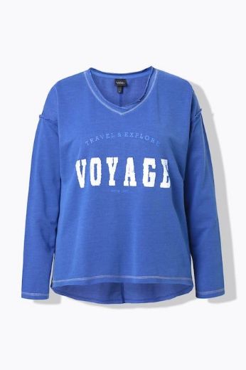 Plus size veliki brojevi Majica dugih rukava V ovratnika za punije