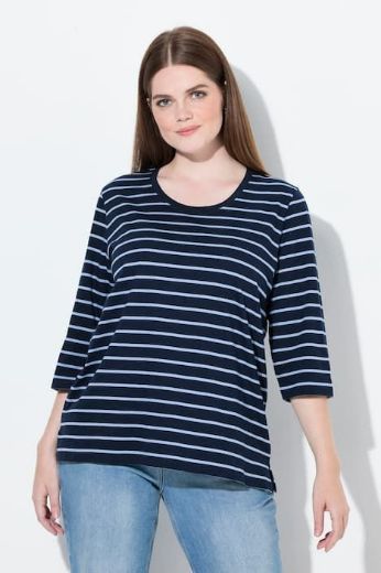 Plus size veliki brojevi Majica 3/4 rukava okruglog ovratnika za punije