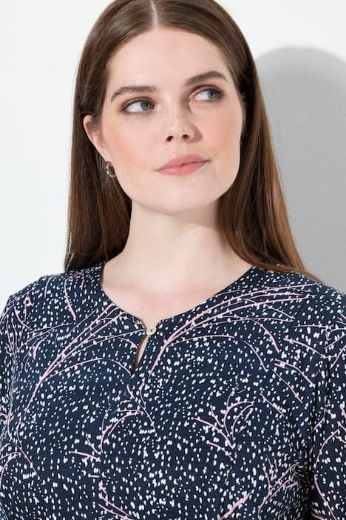 Plus size veliki brojevi Majica 3/4 rukava dužeg A kroja za punije