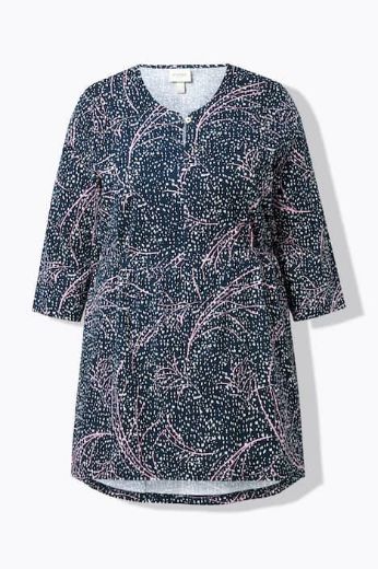 Plus size veliki brojevi Majica 3/4 rukava dužeg A kroja za punije