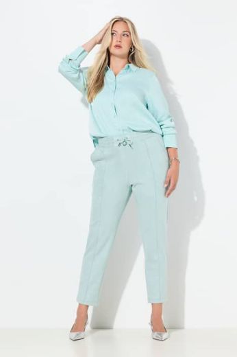 Plus size veliki brojevi Hlače ravnih nogavica elastičnog struka za punije