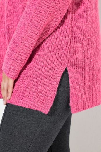 Plus size veliki brojevi Pulover dugih rukava V ovratnika za punije