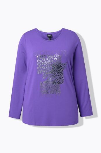 Plus size veliki brojevi Majica dugih rukava okruglog ovratnika za punije