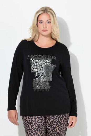 Plus size veliki brojevi Majica dugih rukava okruglog ovratnika za punije