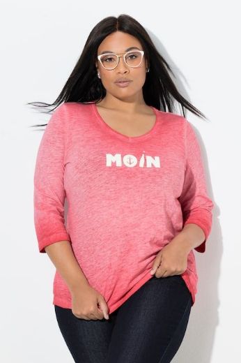 Plus size veliki brojevi Majica 3/4 rukava V ovratnika za punije