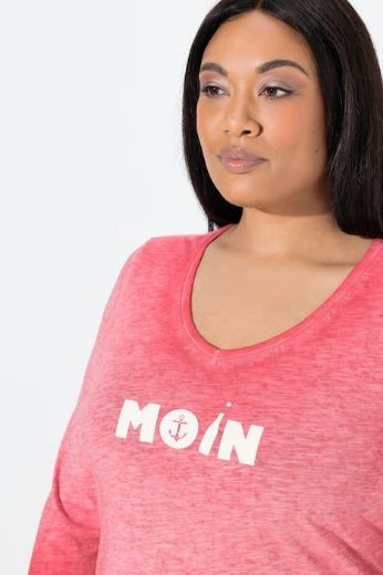 Plus size veliki brojevi Majica 3/4 rukava V ovratnika za punije