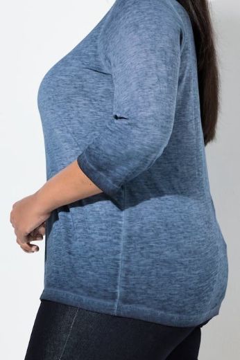 Plus size veliki brojevi Majica 3/4 rukava V ovratnika za punije