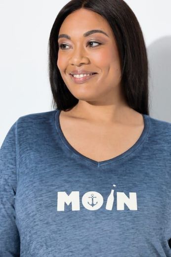 Plus size veliki brojevi Majica 3/4 rukava V ovratnika za punije