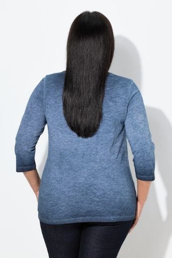 Plus size veliki brojevi Majica 3/4 rukava V ovratnika za punije