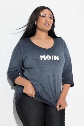 Plus size veliki brojevi Majica 3/4 rukava V ovratnika za punije