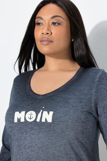 Plus size veliki brojevi Majica 3/4 rukava V ovratnika za punije