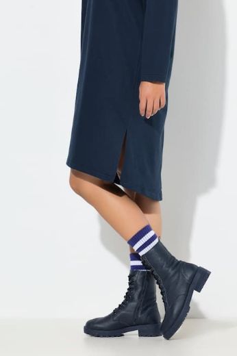 Plus size veliki brojevi Haljina midi dugih rukava s kapuljačom za punije