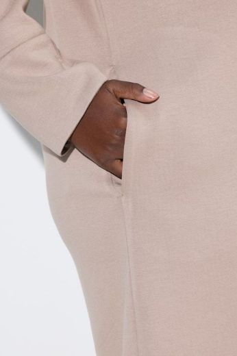 Plus size veliki brojevi Kaput na kopčanje dužeg kroja za punije