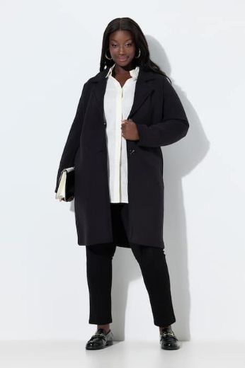 Plus size veliki brojevi Kaput na kopčanje dužeg kroja za punije