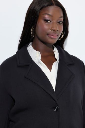 Plus size veliki brojevi Kaput na kopčanje dužeg kroja za punije