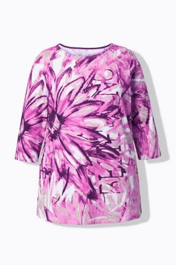 Plus size veliki brojevi Majica 3/4 rukava A kroja za punije