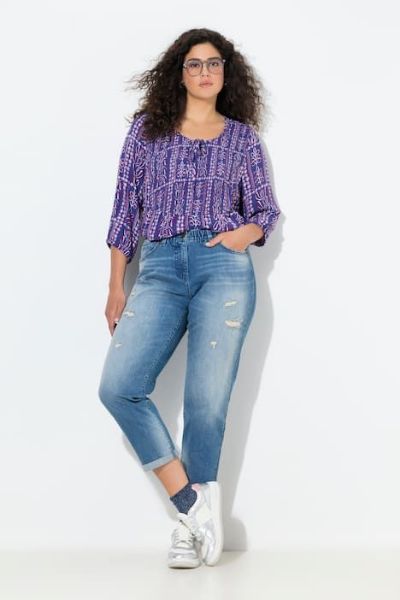 Veliki brojevi Traperice širih nogavica moda za punije