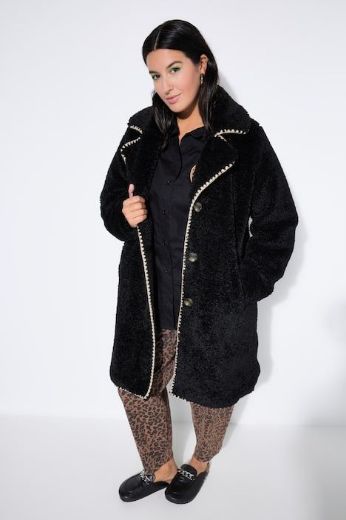 Plus size veliki brojevi Kaput od flisa A kroja za punije