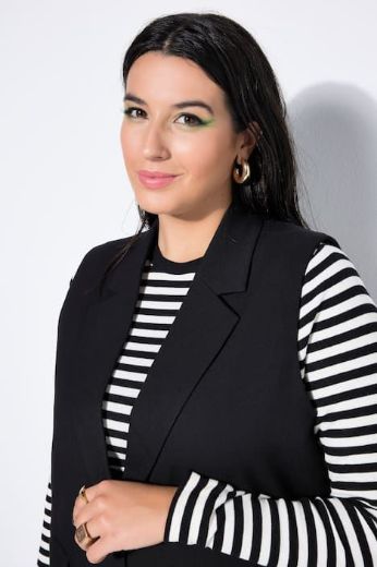 Plus size veliki brojevi Prsluk na kopčanje dužeg kroja za punije