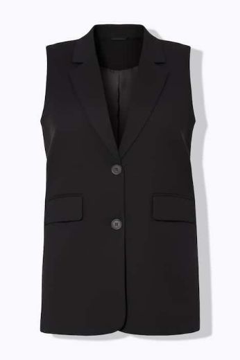 Plus size veliki brojevi Prsluk na kopčanje dužeg kroja za punije