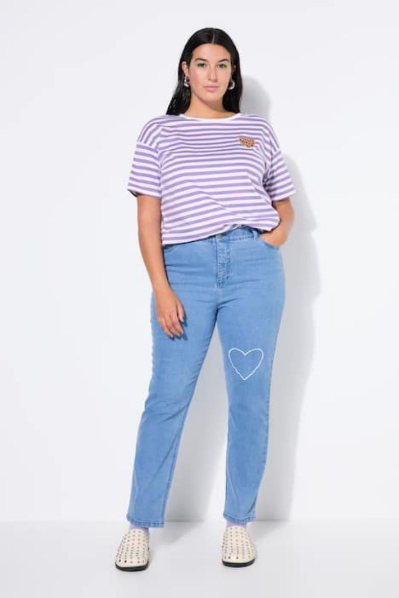 Plus size veliki brojevi Traperice širokih nogavica za punije