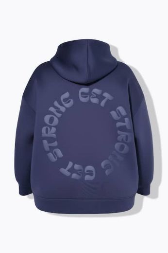 Plus size veliki brojevi Majica dugih rukava s patentnim zatvaračem i kapuljačom za punije