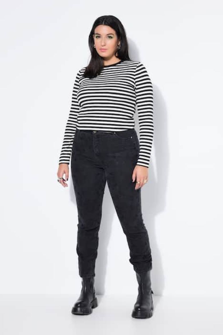 Plus size veliki brojevi Traperice širokih nogavica za punije