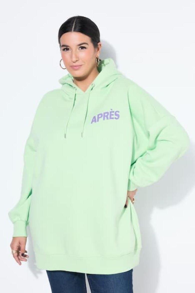 Plus size veliki brojevi Majica dugih rukava s kapuljačom šireg kroja za punije