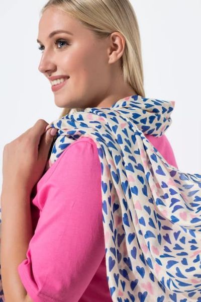 Veliki brojevi Šal s motivom srca moda za punije