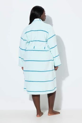 Plus size veliki brojevi Ogrtač na pruge za punije