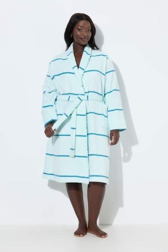 Plus size veliki brojevi Ogrtač na pruge za punije