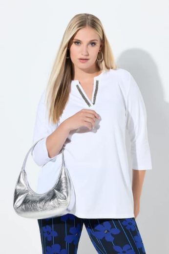 Plus size veliki brojevi Majica 3/4 rukava A kroja za punije