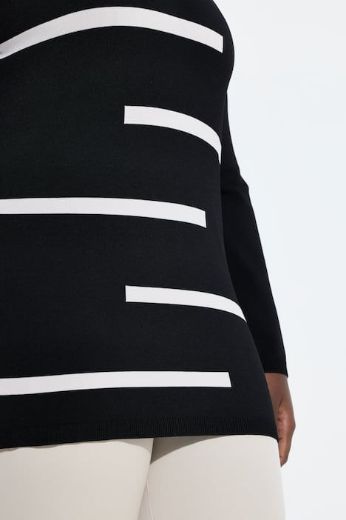 Plus size veliki brojevi Pulover dugih rukava V ovratnika za punije