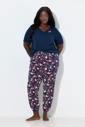 Plus size veliki brojevi Pidžama kratkih rukava i dugih nogavica za punije