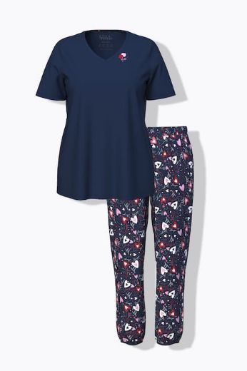 Plus size veliki brojevi Pidžama kratkih rukava i dugih nogavica za punije