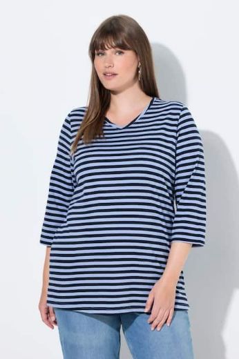 Plus size veliki brojevi Majica 3/4 rukava V ovratnika za punije