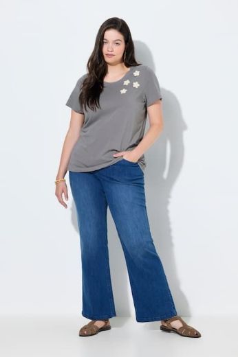 Plus size veliki brojevi Traperice širokih nogavica za punije