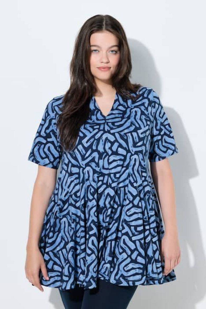 Plus size veliki brojevi Tunika kratkih rukava za punije