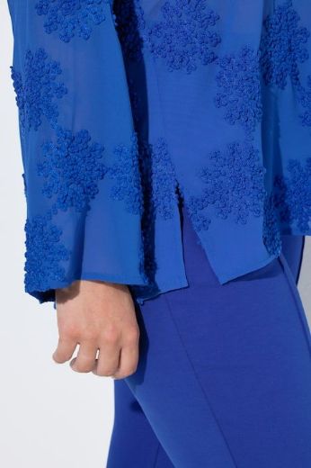 Plus size veliki brojevi Bluza dugih rukava V ovratnika za punije