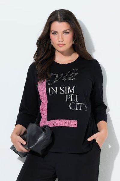 Veliki brojevi Majica 3/4 rukava okruglog ovratnika moda za punije