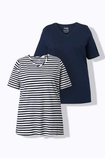 Plus size veliki brojevi Majica kratkih rukava 2 komada za punije