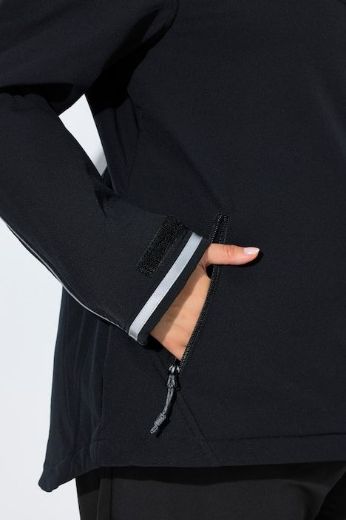 Plus size veliki brojevi Jakna s patentnim zatvaračem i kapuljačom za punije