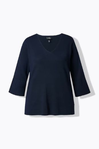 Plus size veliki brojevi Pulover 3/4 rukava V ovratnika za punije