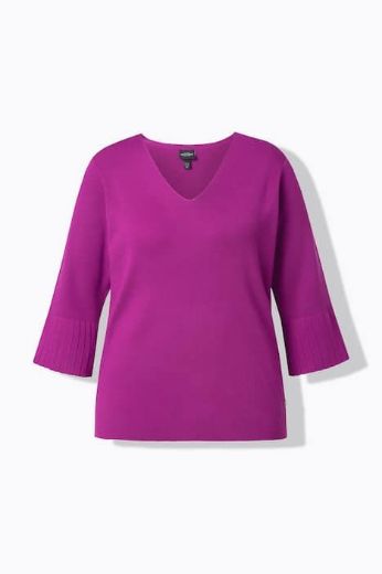 Plus size veliki brojevi Pulover 3/4 rukava V ovratnika za punije