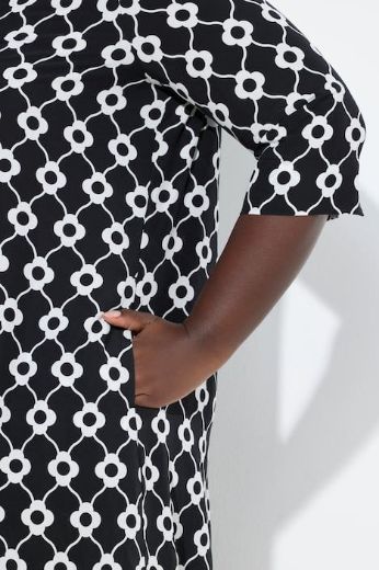 Plus size veliki brojevi Haljina midi 3/4 rukava A kroja za punije