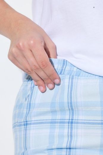 Plus size veliki brojevi Pidžama dugih kariranih nogavica za punije