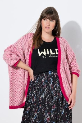 Plus size veliki brojevi Kardigan dugih rukava otvorenog kroja za punije